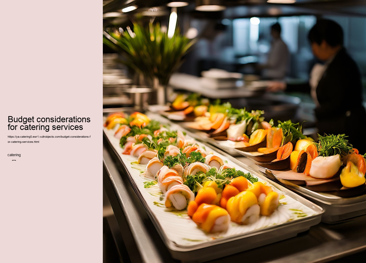 Budget considerations for catering services